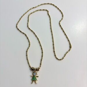 K.I.S. USA | Brat Birthstone Charm Necklace | Peridot | 30” Length